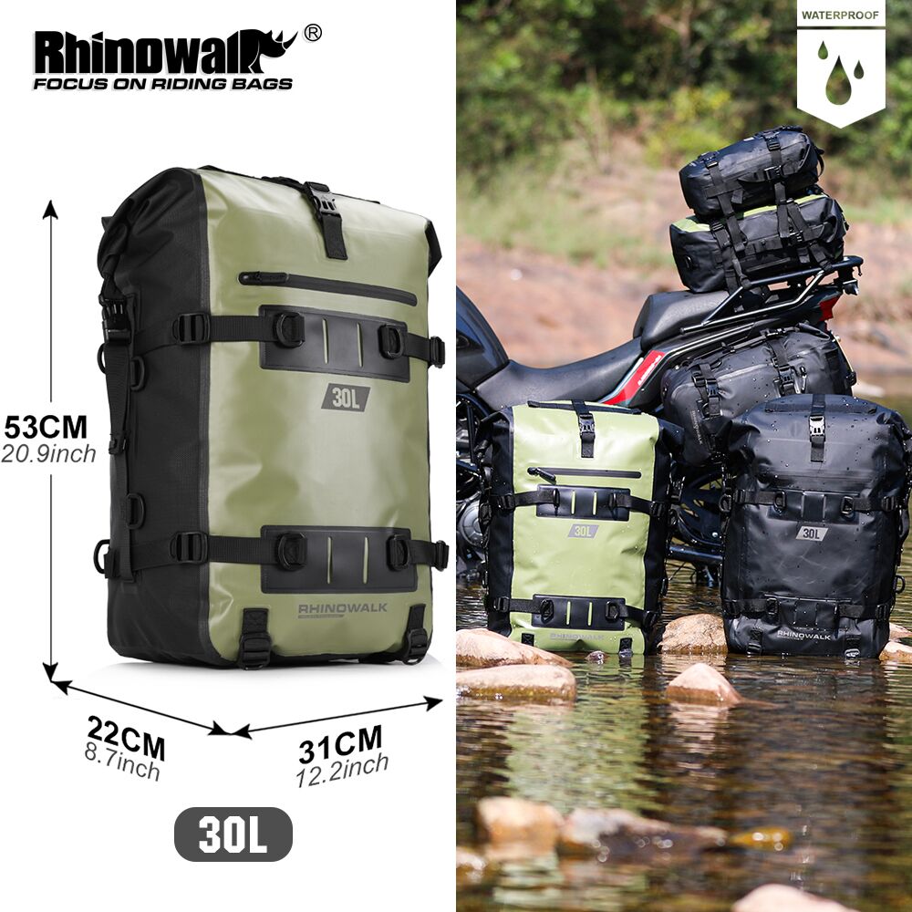 Cycling Gear Backpack - Rhinowalk Motorcycle Tail Bag 100%Waterproof Cycling