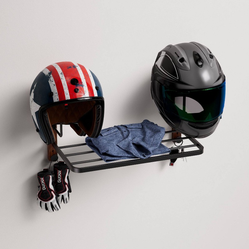 Cycling Gear Wall Mount - Multifunctional Wall Mount Helmet Holder Safety