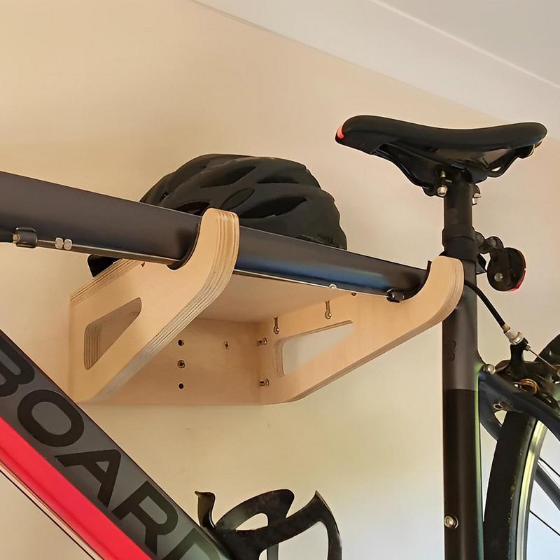 Bike Wall Rack Wooden Bicycle  - đánh giá và giá Cycling Gear Wall Mount