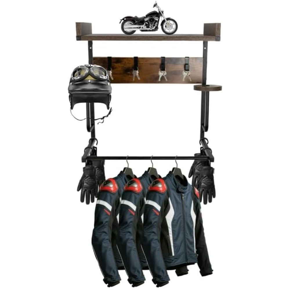 Motorcycle Helmet Holder with  - đánh giá và giá Cycling Gear Wall Mount