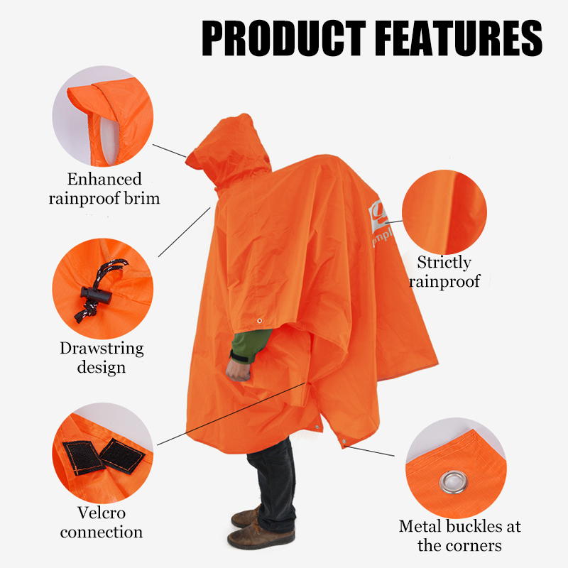 3-in-1 Lightweight Rain Poncho - đánh giá và giá Cycling Gear Backpack
