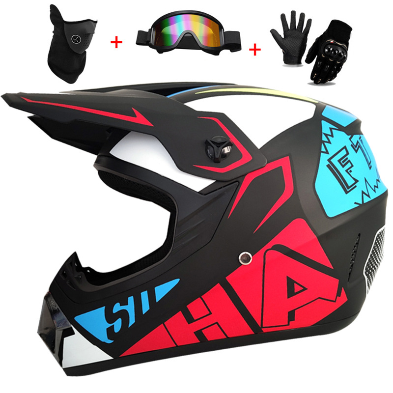 3Pcs Kids Off-Road Full Helmet - đánh giá và giá Cycling Protective Gear For Kids