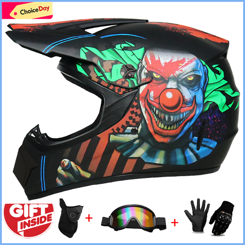 3Pcs Kids Off-Road Full Helmet - đánh giá và giá Cycling Protective Gear For Kids